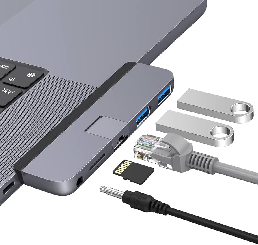 Amazon.com: Qwiizlab USB C Hub, 5-in-1 Adapter with Gigabit